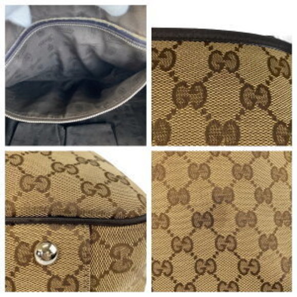 GUCCI Beige Brown GG Tote Bag - Picture 8 of 9